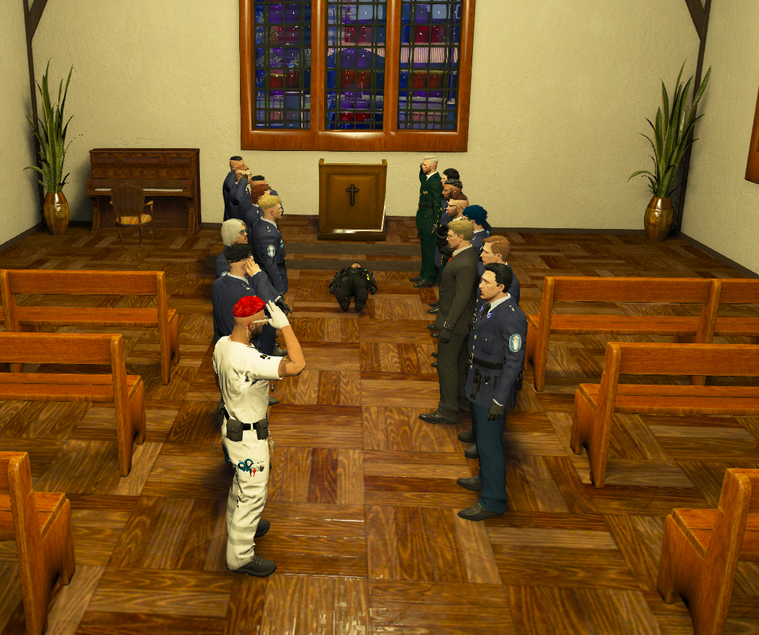 Rajavartiolaitoksen työntekijän hautajaiset kirkossa